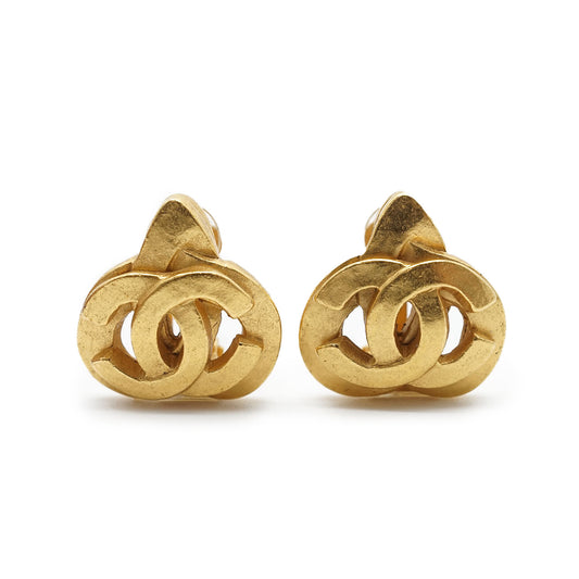 Coco Mark Heart Clip Earrings GP