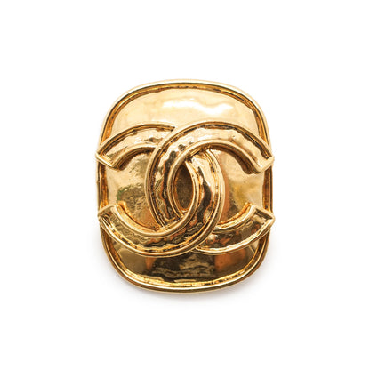 Coco Mark Square Button Brooch GP