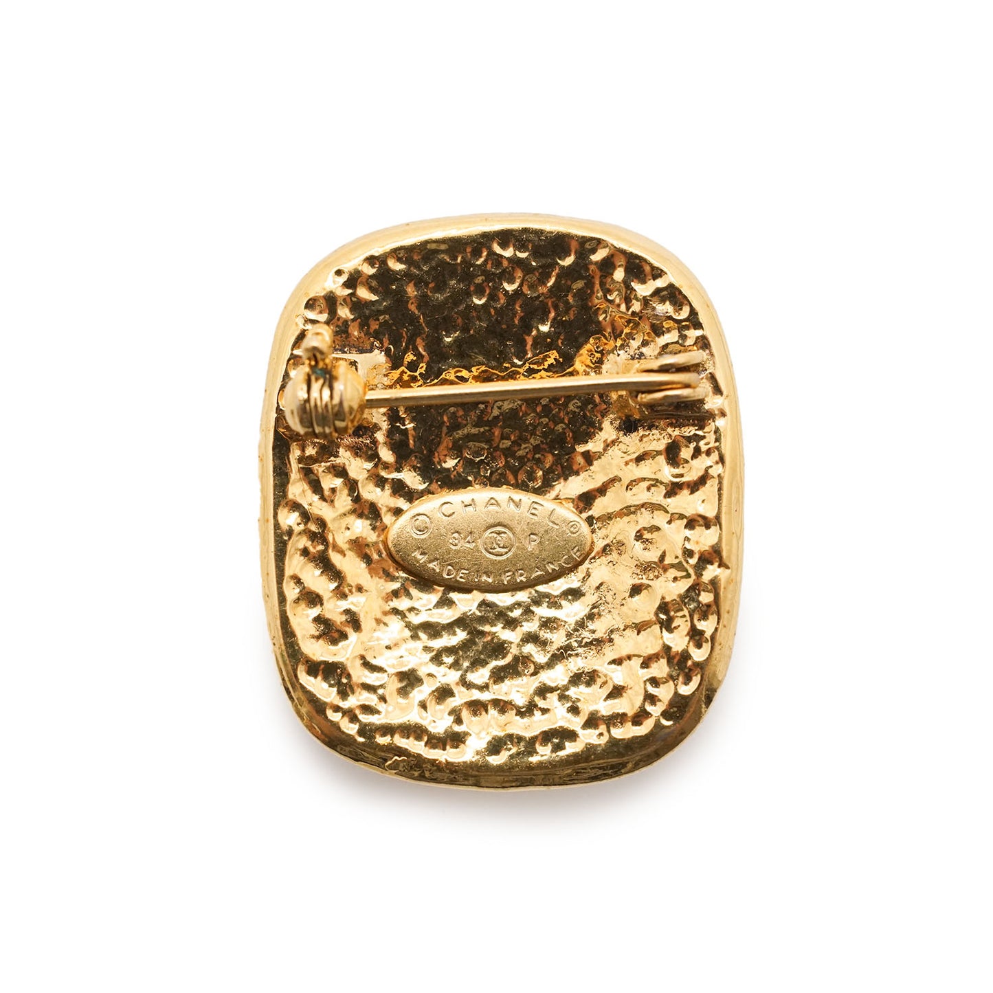 Coco Mark Square Button Brooch GP
