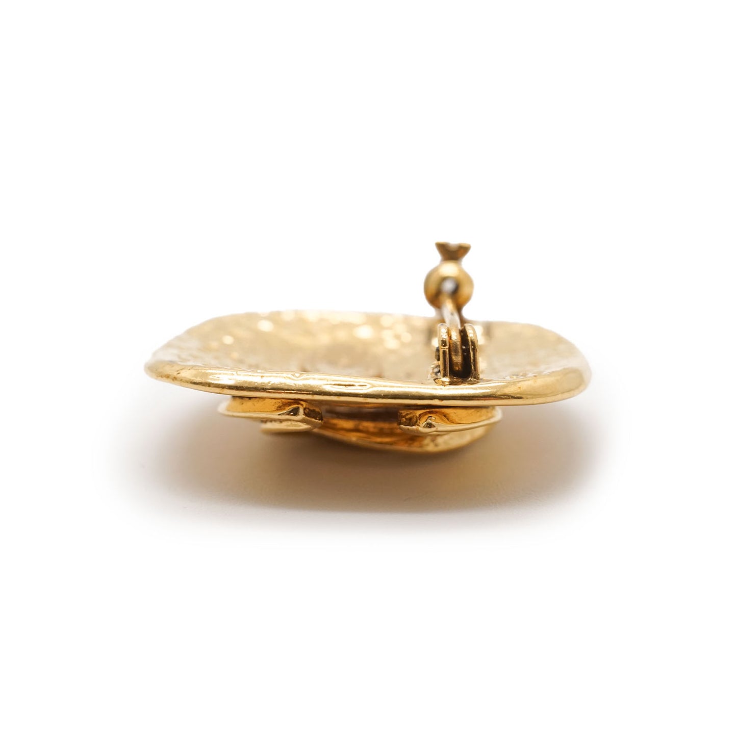 Coco Mark Square Button Brooch GP
