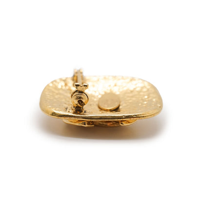 Coco Mark Square Button Brooch GP