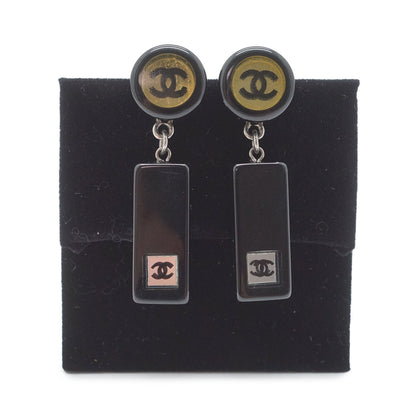 CC Logo Bicolor Pendant Earrings