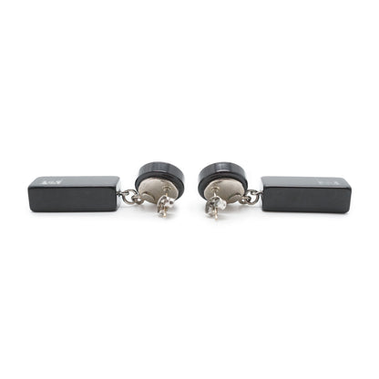 CC Logo Bicolor Pendant Earrings