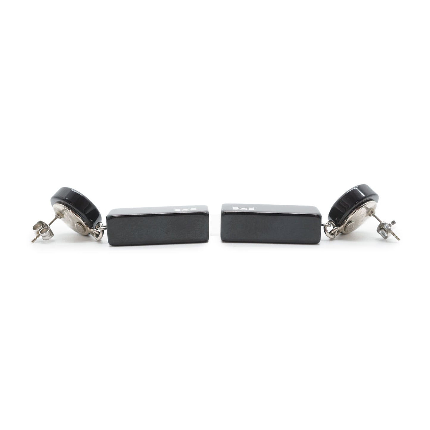 CC Logo Bicolor Pendant Earrings