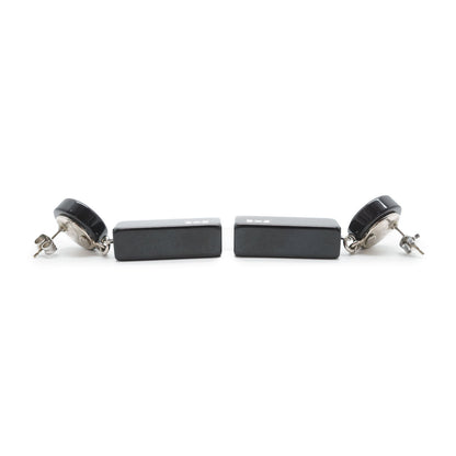 CC Logo Bicolor Pendant Earrings