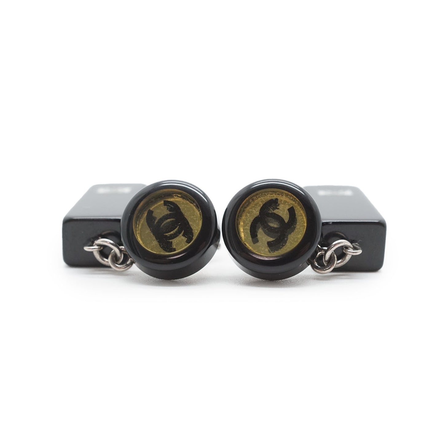 CC Logo Bicolor Pendant Earrings