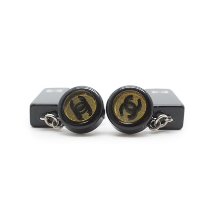 CC Logo Bicolor Pendant Earrings