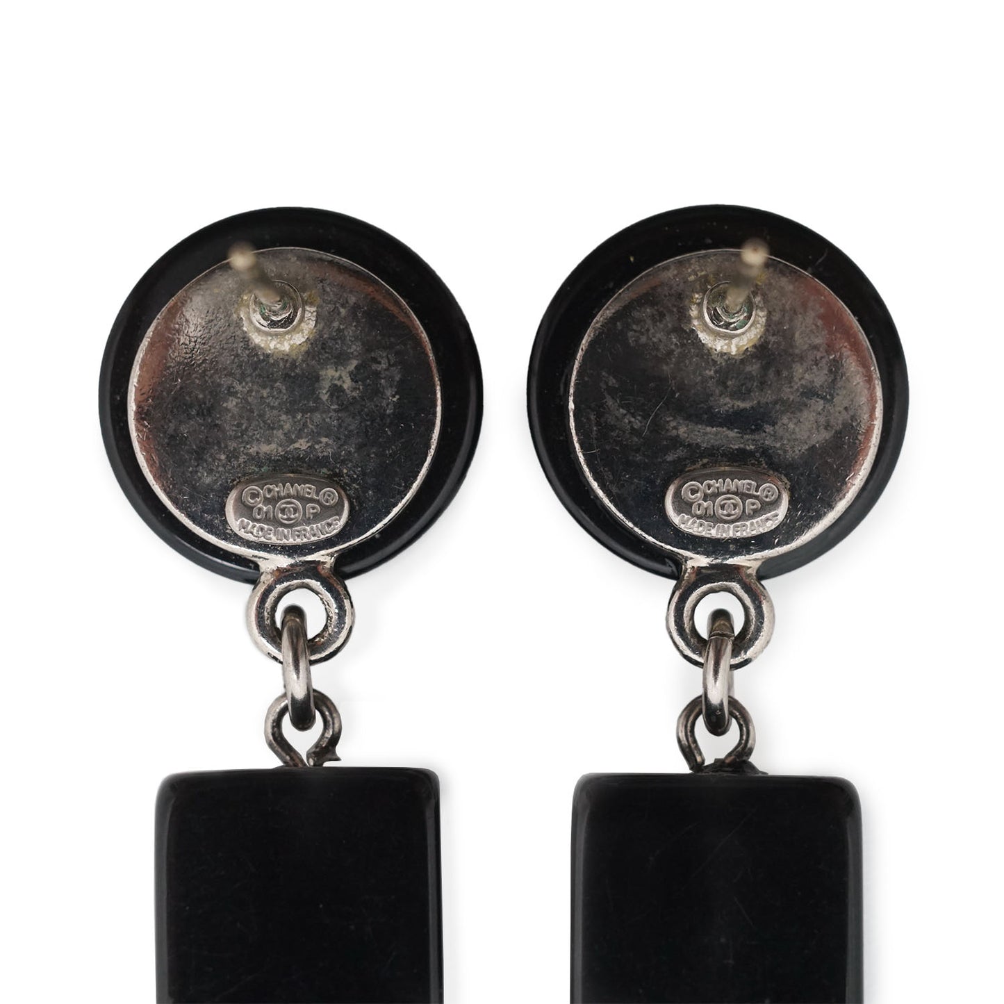 CC Logo Bicolor Pendant Earrings