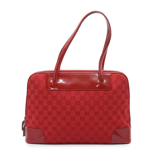 GG Canvas Enamel Tote