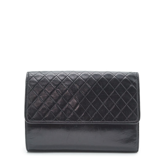 Quilted Flap Clutch Bag