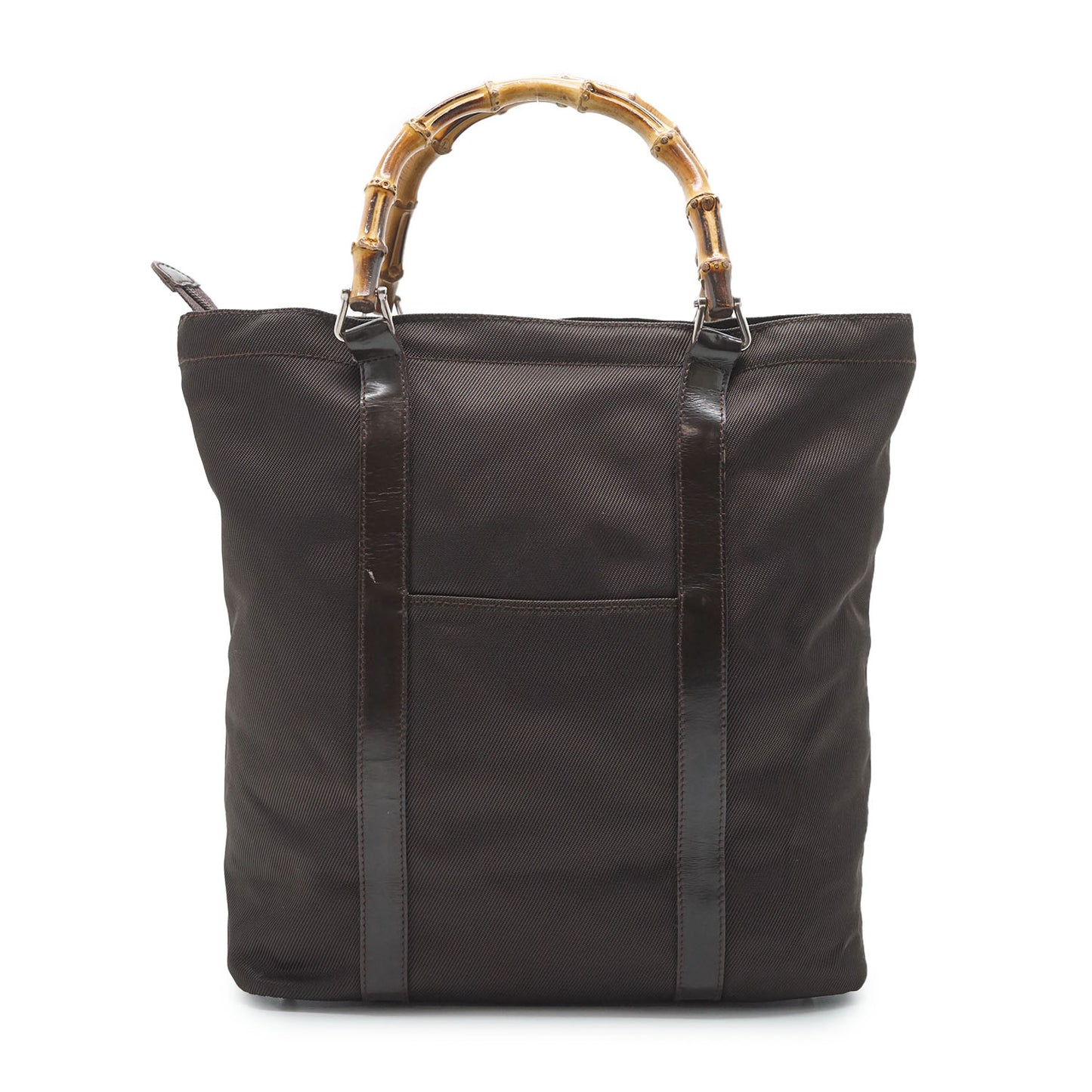 Vintage Bamboo Nylon Vertical Tote