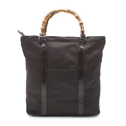 Vintage Bamboo Nylon Vertical Tote