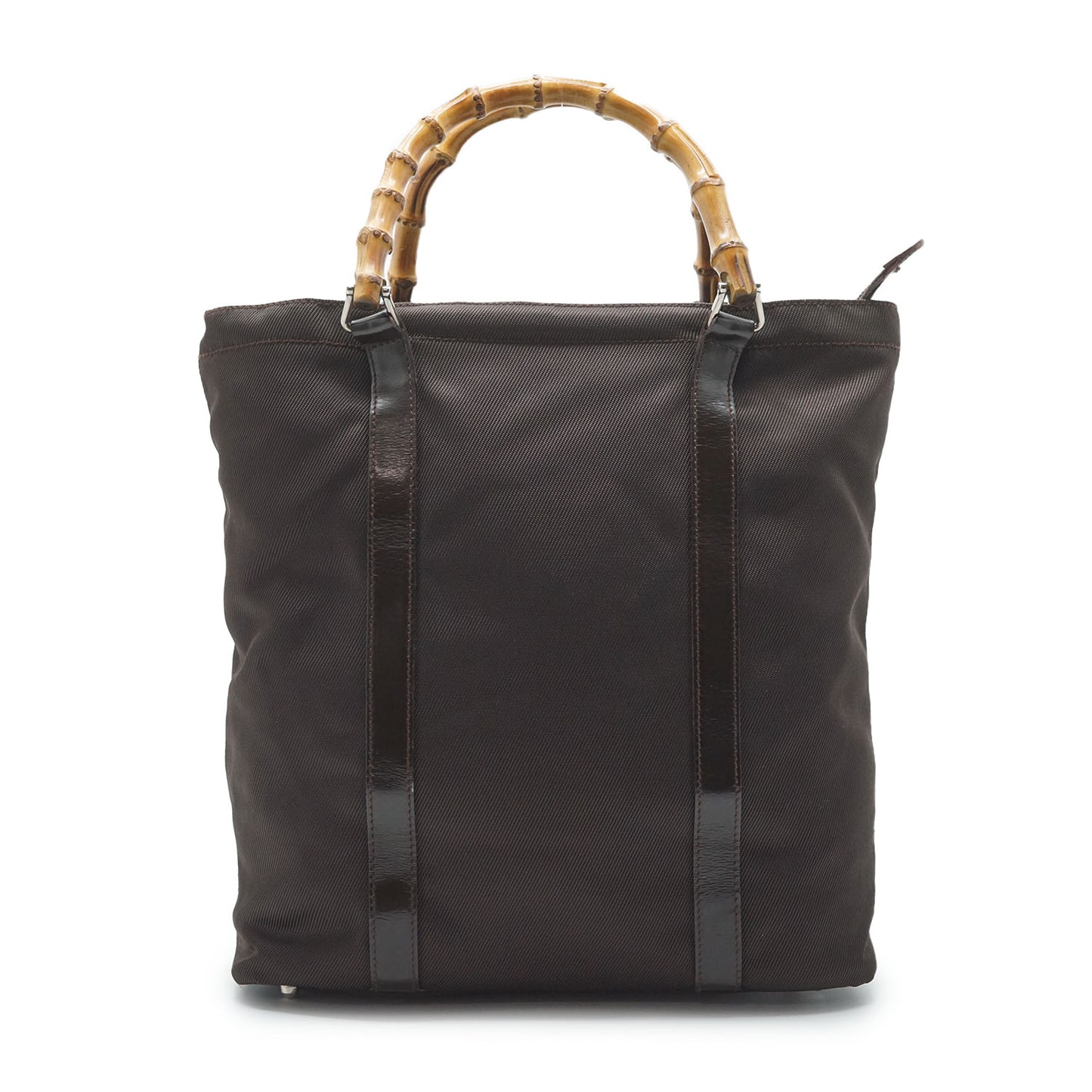 Vintage Bamboo Nylon Vertical Tote