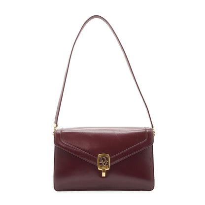Vintage Leather Shoulder Bag with Coin Case