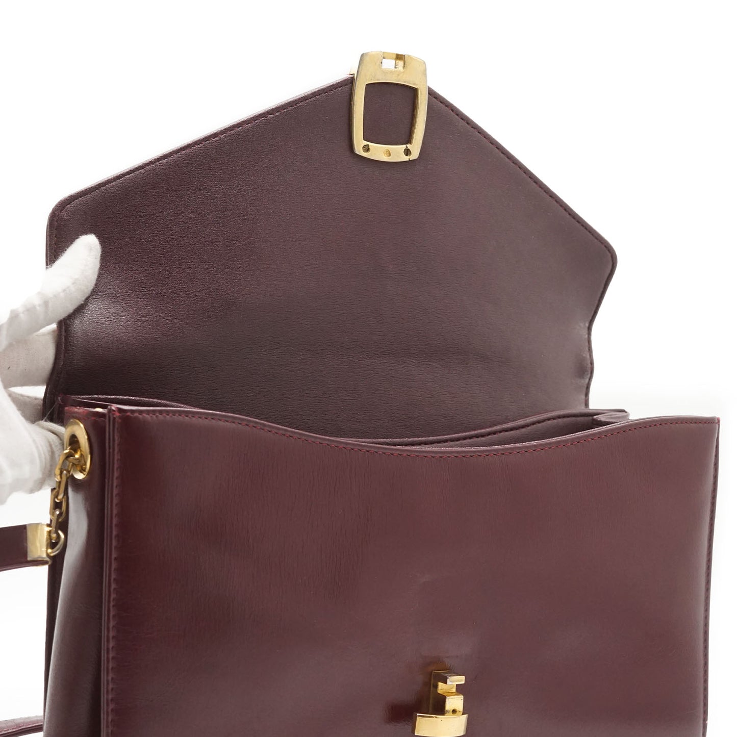 Vintage Leather Shoulder Bag with Coin Case