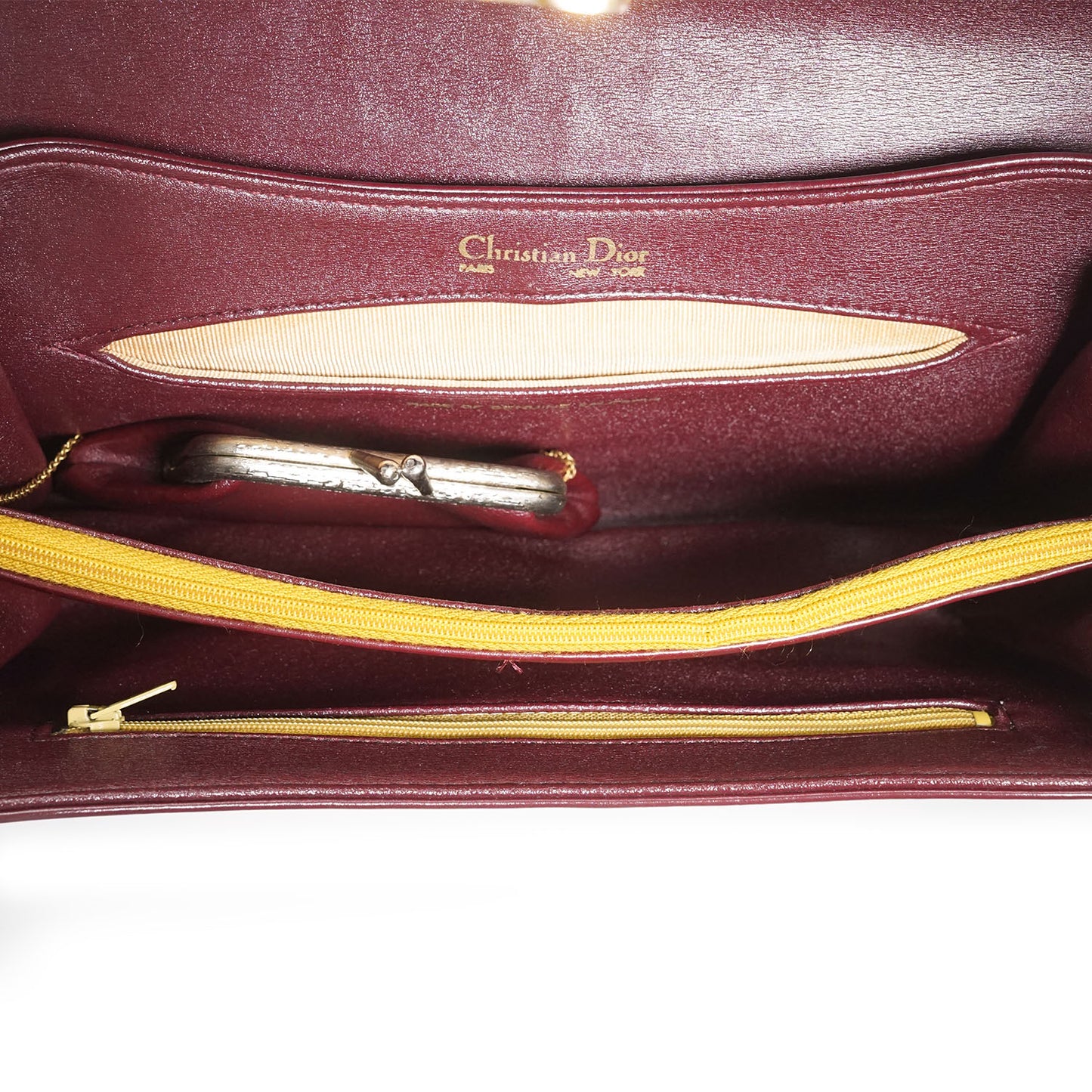 Vintage Leather Shoulder Bag with Coin Case