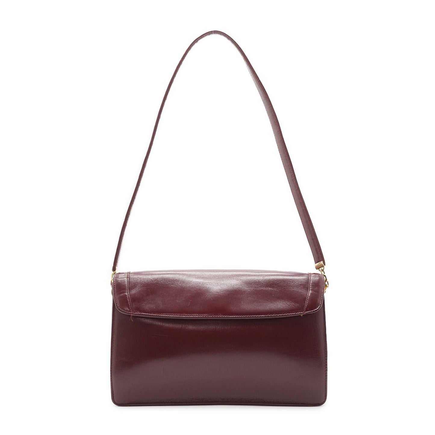 Vintage Leather Shoulder Bag with Coin Case