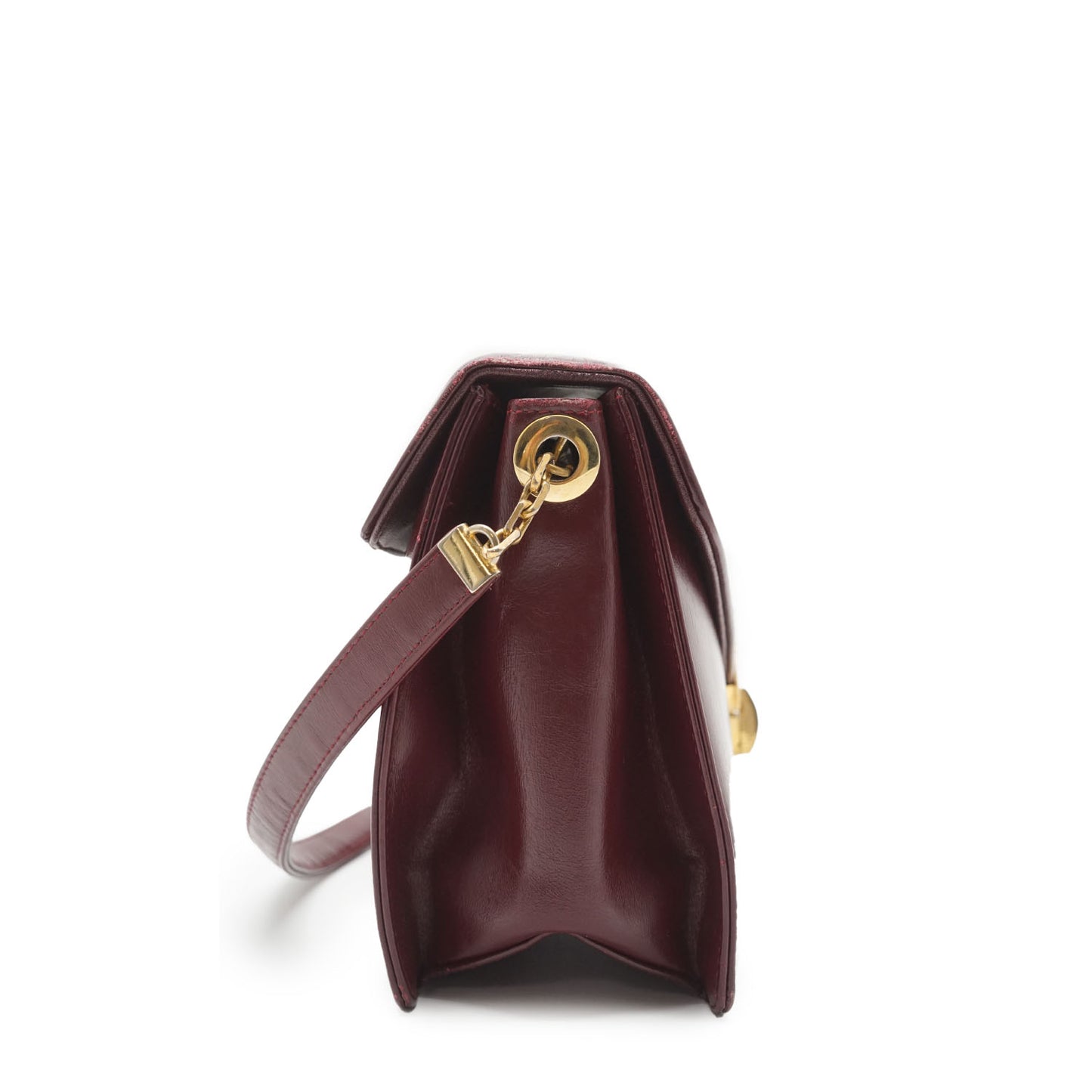 Vintage Leather Shoulder Bag with Coin Case