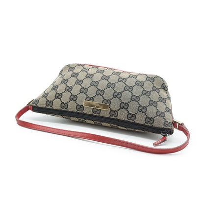 GG Canvas Boat Pochette