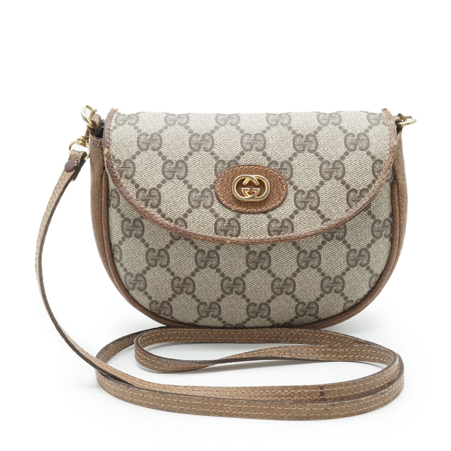 GG Supreme Coated Canvas Mini Rounded Crossbody Bag