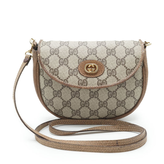 GG Supreme Coated Canvas Mini Rounded Crossbody Bag