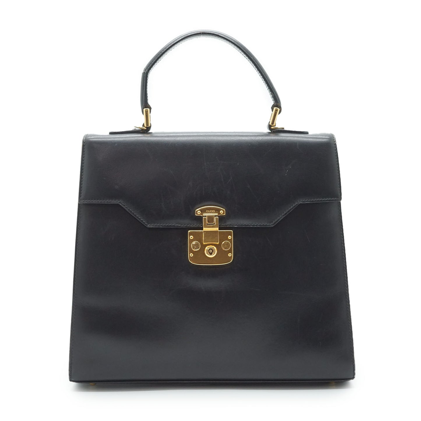 Vintage Trapeze Box Top Handle Bag
