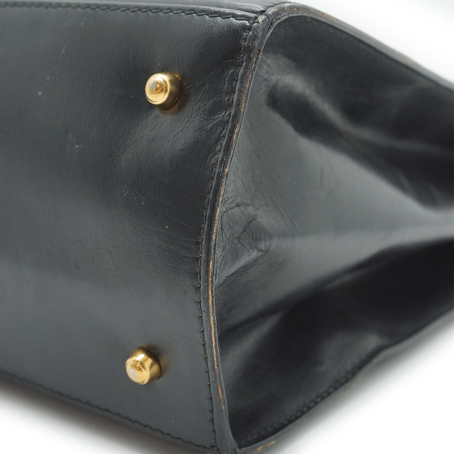 Vintage Trapeze Box Top Handle Bag