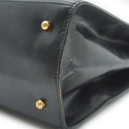 Vintage Trapeze Box Top Handle Bag