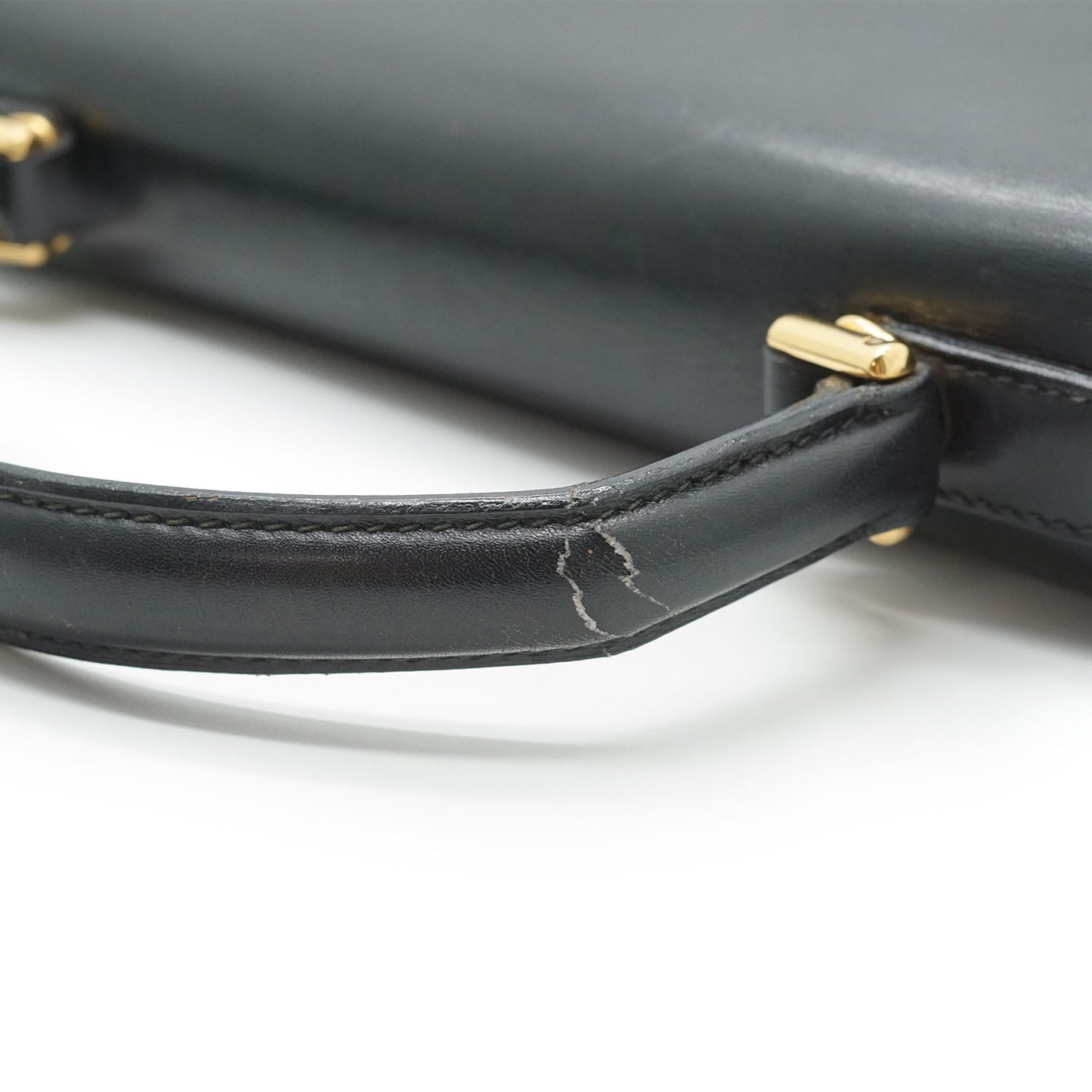 Vintage Trapeze Box Top Handle Bag