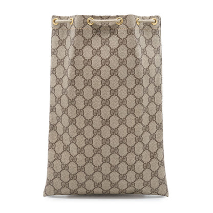 GG Supreme Coated Canvas Drawstring Vertical Pouch