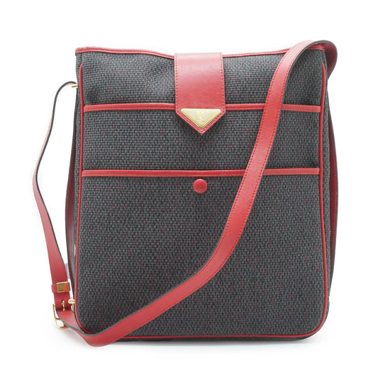 YSL Vintage Vertical Multi Pocket Shoulder Bag