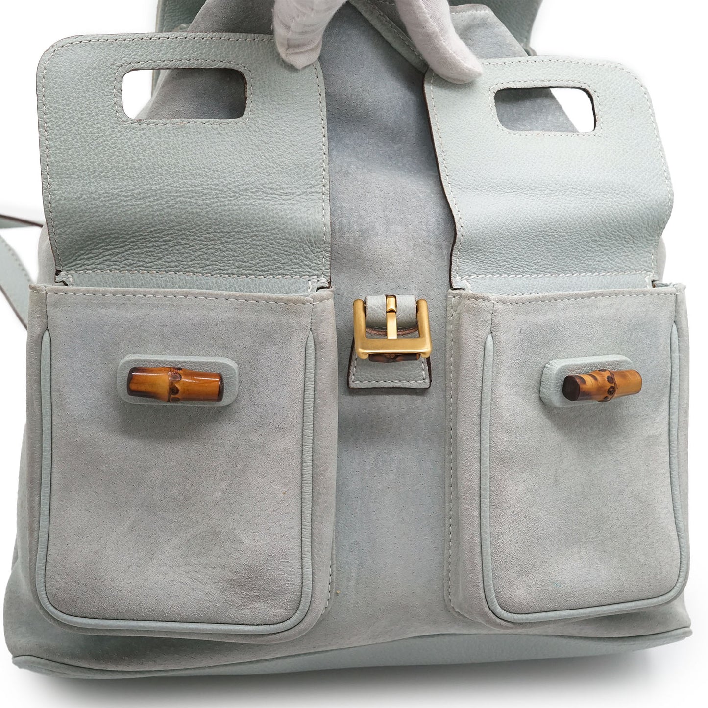 Vintage Bamboo Suede Backpack GM