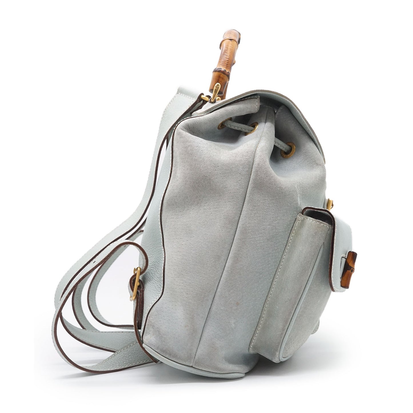 Vintage Bamboo Suede Backpack GM