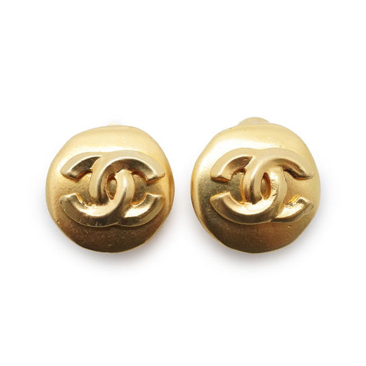 CC Logo Round Clip-On Earrings GP