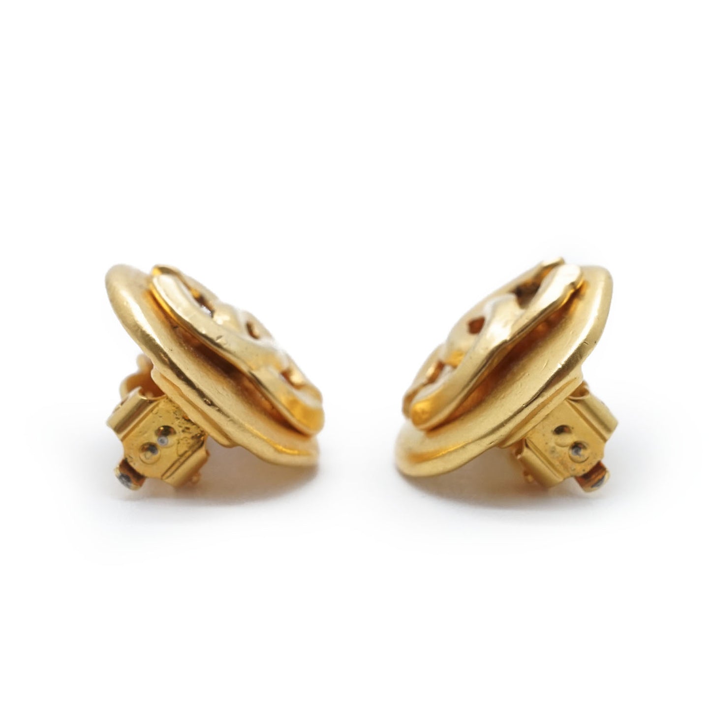 CC Logo Round Clip-On Earrings GP