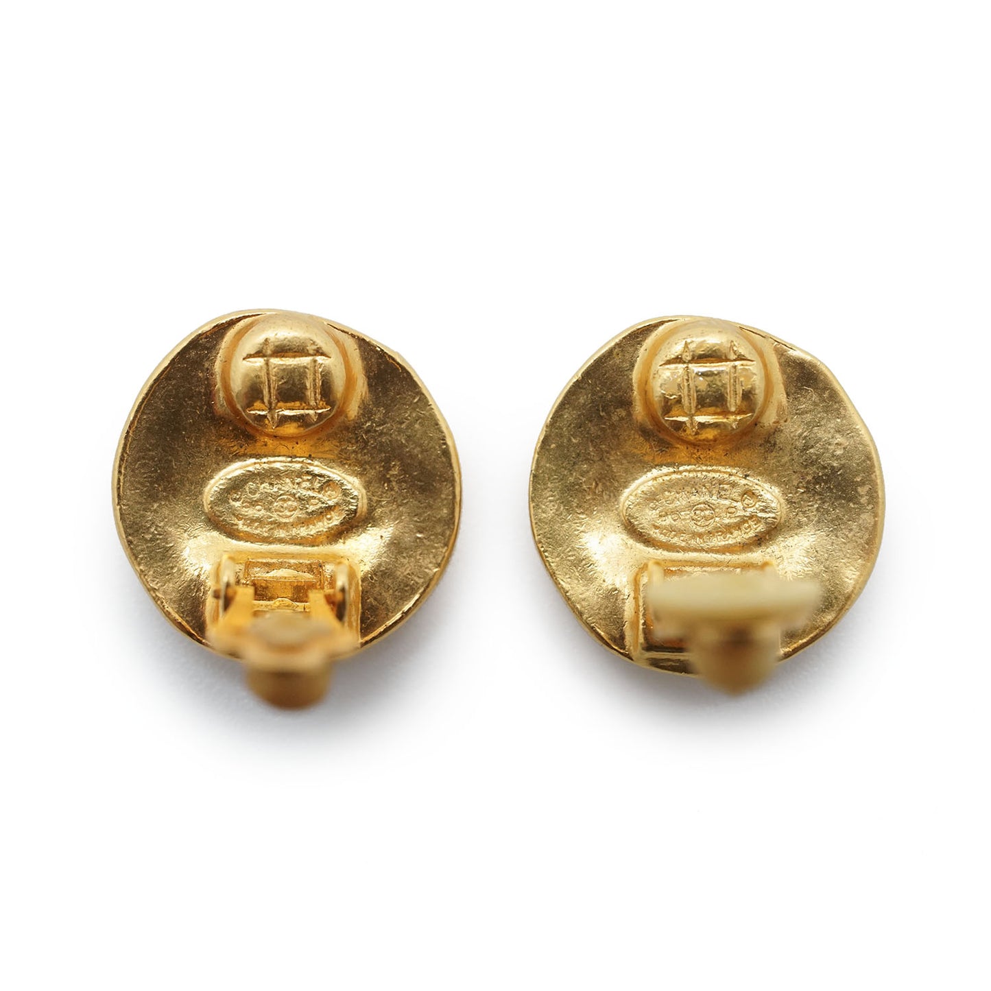 CC Logo Round Clip-On Earrings GP