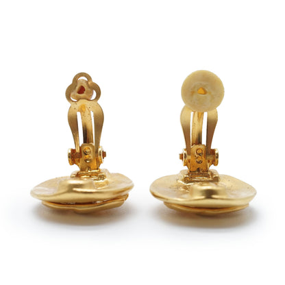CC Logo Round Clip-On Earrings GP