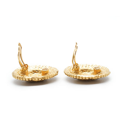 CC Filigree Round Clip-On Earrings GP