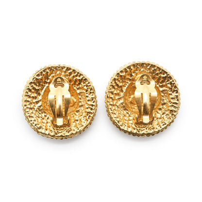 CC Filigree Round Clip-On Earrings GP