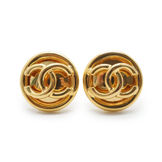 CC Logo Round Clip-On Earrings GP