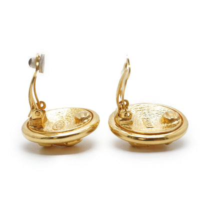 CC Logo Round Clip-On Earrings GP