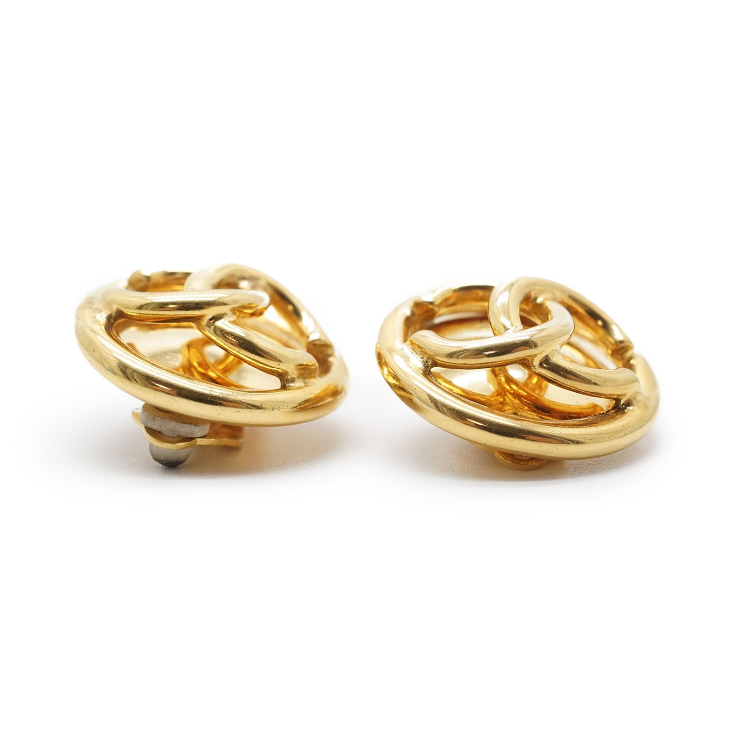 CC Logo Round Clip-On Earrings GP