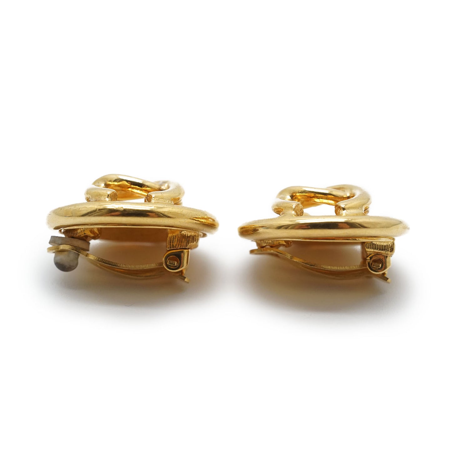 CC Logo Round Clip-On Earrings GP