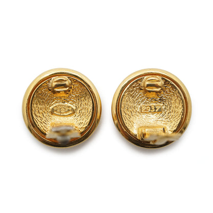 CC Logo Round Clip-On Earrings GP