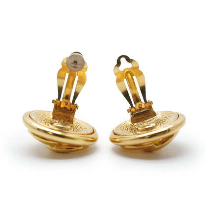 CC Logo Round Clip-On Earrings GP