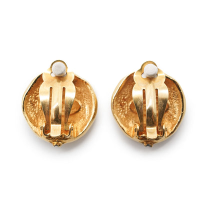 Lion Button Clip-On Earrings GP