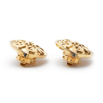 Lion Button Clip-On Earrings GP