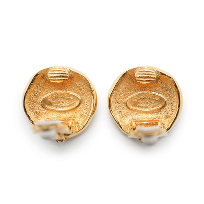 Lion Button Clip-On Earrings GP
