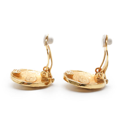 Lion Button Clip-On Earrings GP