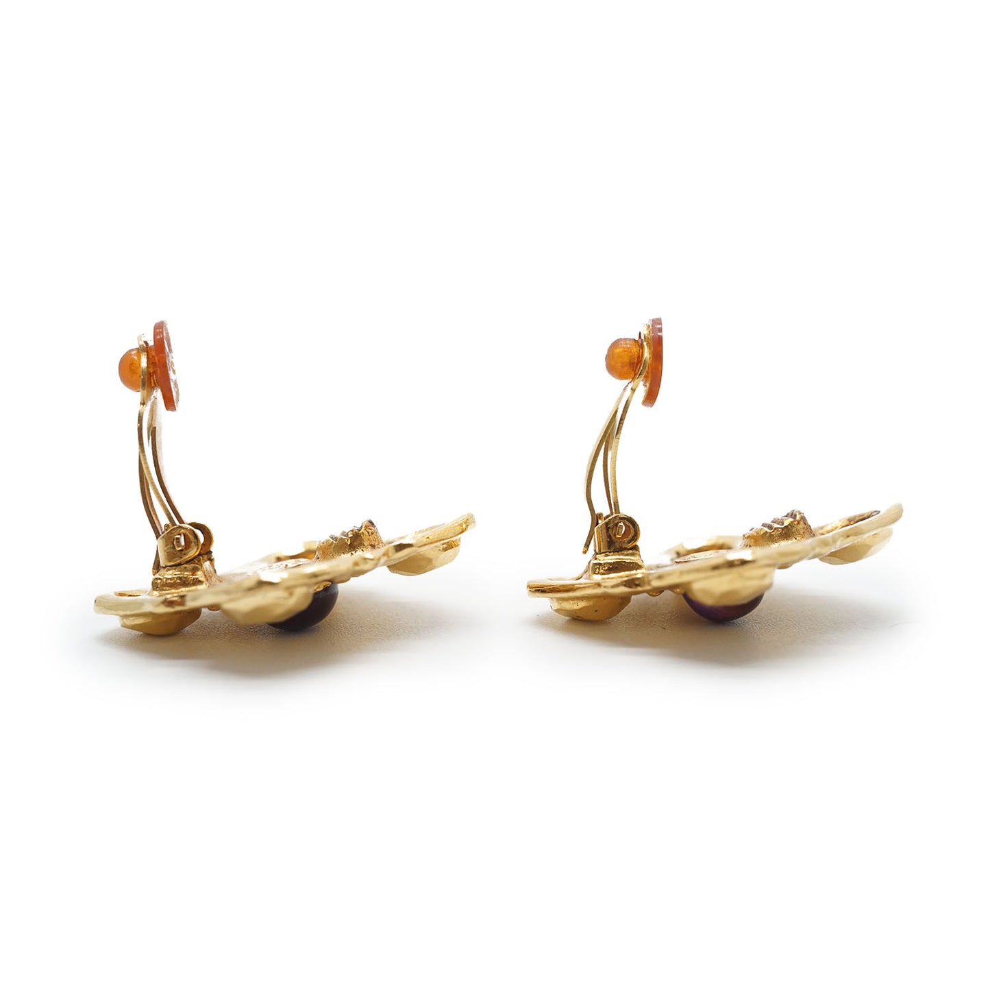 Gripoix Diamond-Shaped Clip-On Earrings GP